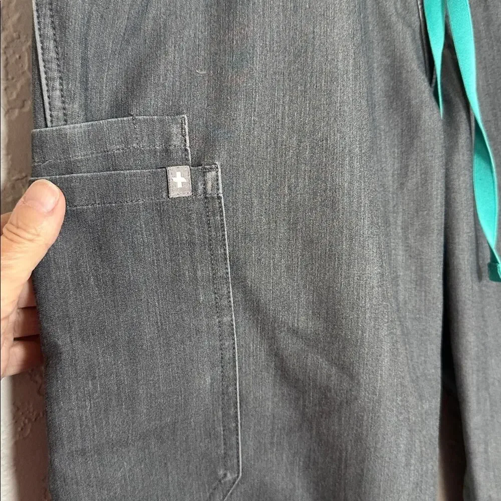Figs Axim Scrub Pants T2001S Grey Cargo 4 Pockets PO 1602 Nurse Men's Medium